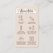 レトロベージュトレンディー気に顔指示サロン 名刺 (正面)