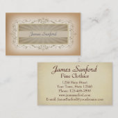 レトロベージュトーンプロフェッショナル 名刺 (正面/裏面)