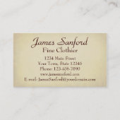 レトロベージュトーンプロフェッショナル 名刺 (裏面)