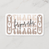 レトロベージュモダンビジネスサンキューディスカウント エンクロージャーカード (正面)