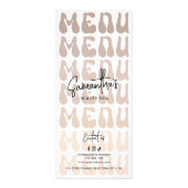 レトロベージュGroovyメイクアップアーティストサロン価格表 ラックカード (裏面)