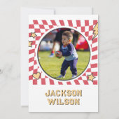 レトロベースボールビーブスボーバースデーパーティー サンキューカード (裏面)