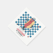 レトロベースボールビーブスボーバースデーパーティー スタンダードカクテルナプキン (角)