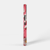 レトロベーフローラ（赤）電話ケース SAMSUNG GALAXYケース (右側面)