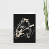 レトロベー遊ズ・ベース・ギター・ベアー・ギタリストmusi カード (正面)