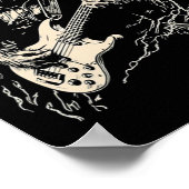 レトロベー遊ズ・ベース・ギター・ベアー・ギタリストmusi ポスター (角)