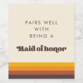 レトロペアメイド・オブ・オーナー（花嫁付き添い人） ワインラベル (シングルラベル)