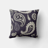 レトロペイズリーパターン クッション (裏面)