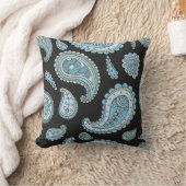 レトロペイズリーパターン クッション (ブランケット)