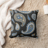 レトロペイズリーパターン クッション (ブランケット)