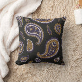 レトロペイズリーパターン クッション (ブランケット)