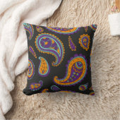 レトロペイズリーパターン クッション (ブランケット)