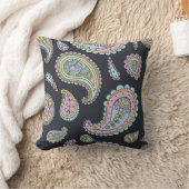 レトロペイズリーパターン クッション (ブランケット)