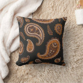 レトロペイズリーパターン クッション (ブランケット)