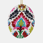 レトロペイズリーフローラ セラミックオーナメント (右)