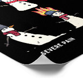 レトロペインスケール雪だるまトラウマナースクリスマスヌ ポスター (角)