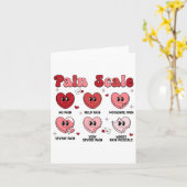 レトロペインスケール ハートトラウマ ナース バレンタインデー カード (黄色い花)