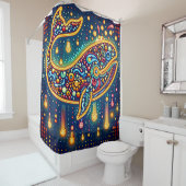 「レトロペグアートホエールクジラ」 シャワーカーテン (インサイチュ)