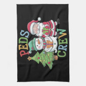 レトロペットクルークリスマス小児ナース看護 キッチンタオル (縦)