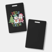 レトロペットクルークリスマス小児ナース看護 バッジ (正面＆裏面)