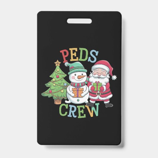 レトロペットクルークリスマス小児ナース看護 バッジ (正面)