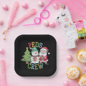 レトロペットクルークリスマス小児ナース看護 ペーパープレート (パーティー)