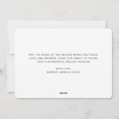 レトロペットハッピーハウリデイズドッグフォトクリスマス シーズンカード (裏面)