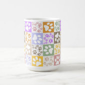 レトロペット市松模様にポー コーヒーマグカップ (中央)