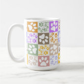 レトロペット市松模様にポー コーヒーマグカップ (左)