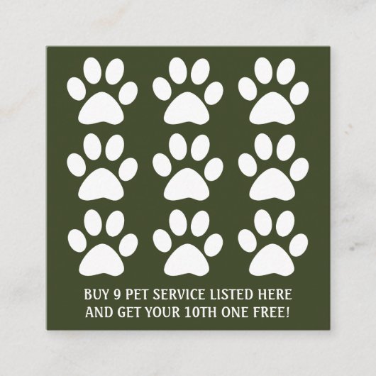 レトロペット足のダイヤモンドのロイヤリティの穿孔器 ロイヤリティカード (正面)