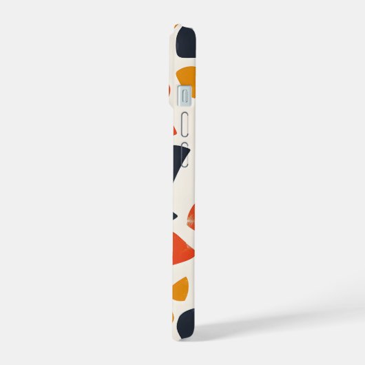 レトロペブルモザイク iPhone 15ケース (左側面)