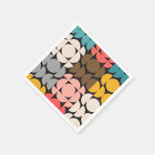 レトロペーパーナプキンミッドセンチュリーモダンスタイル スタンダードカクテルナプキン (角)