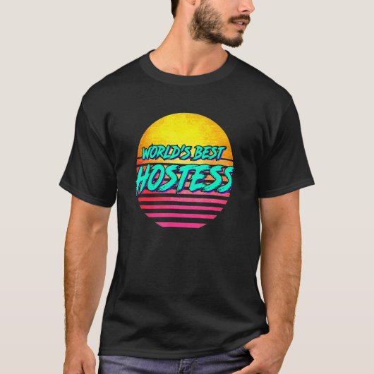 レトロホステス職業 Tシャツ (正面)