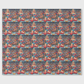 レトロホッケーピンアップ ラッピングペーパー (フラット)