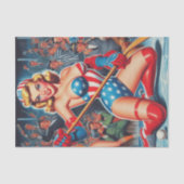 レトロホッケーピンアップ 薄葉紙 (正面)