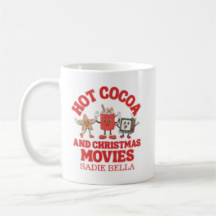 レトロホットココアとクリスマス映画 コーヒーマグカップ