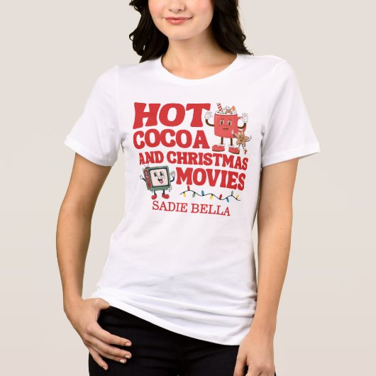 レトロホットココアとクリスマス映画 トライブレンドＴシャツ (正面)