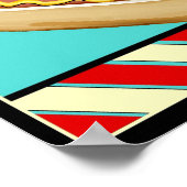 レトロホットドッグ標識 ポスター (角)