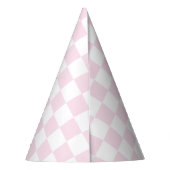 レトロホットピンクGroovyワンチェック パーティーハット (裏面)