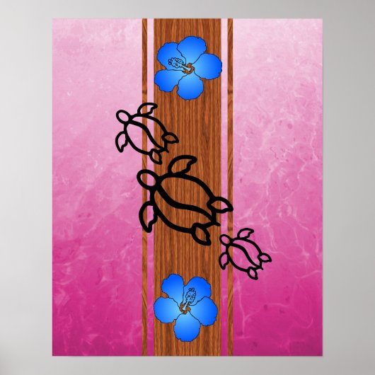 レトロホヌサーフボード ポスター (正面)