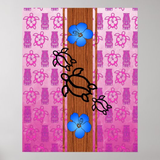 レトロホヌサーフボード ポスター (正面)