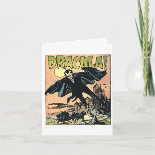 レトロホラー映画モンスターヴァンパイアヴィンテージハロー カード (正面)