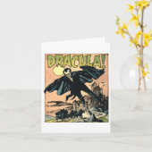 レトロホラー映画モンスターヴァンパイアヴィンテージハロー カード (黄色い花)