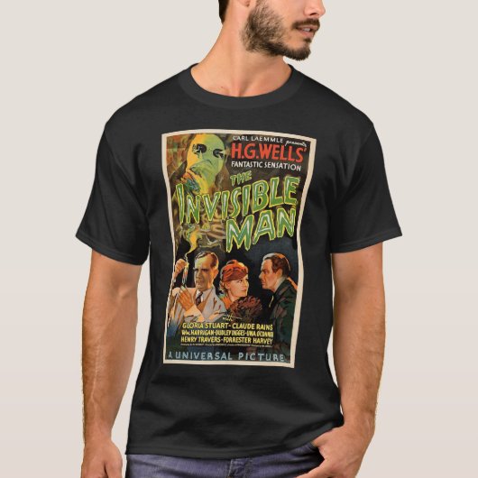 レトロホラー映画Sモンスタースハロウィーン Tシャツ (正面)