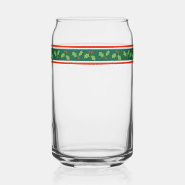 レトロホリインスパイアー縁どフェスティバルクリスマス ガラス缶