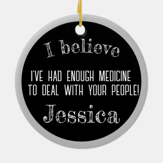 レトロホリデおもしろいーストレスレリエバーピンナップ セラミックオーナメント (裏面)