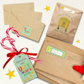 レトロホリデイインアグリーなセータークリスマスパーティー ギフトタグ