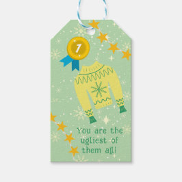 レトロホリデイインアグリーなセータークリスマスパーティー ギフトタグ