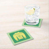 レトロホリデイインアグリーなセータークリスマスパーティー スクエアペーパーコースター (インサイチュ)