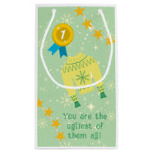 レトロホリデイインアグリーなセータークリスマスパーティー スモールペーパーバッグ (裏面)